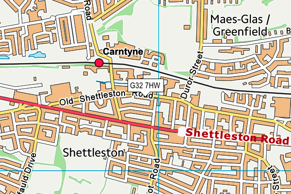 G32 7HW map - OS VectorMap District (Ordnance Survey) G32 7HW map - OS VectorMap District (Ordnance Survey)