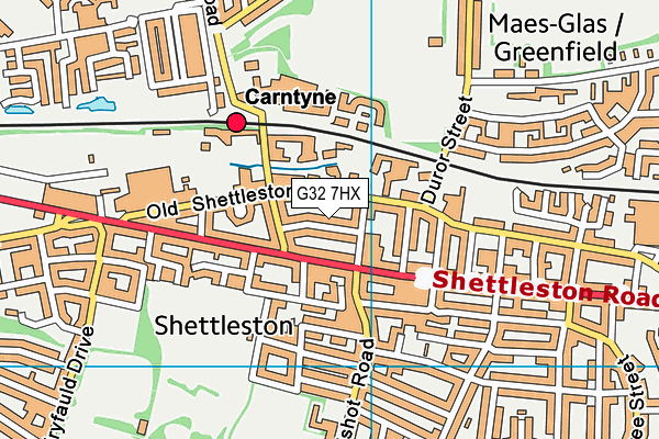 G32 7HX map - OS VectorMap District (Ordnance Survey) G32 7HX map - OS VectorMap District (Ordnance Survey)