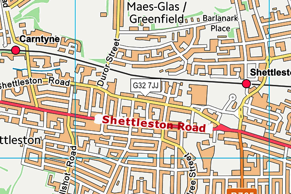 G32 7JJ map - OS VectorMap District (Ordnance Survey) G32 7JJ map - OS VectorMap District (Ordnance Survey)