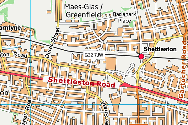 G32 7JW map - OS VectorMap District (Ordnance Survey) G32 7JW map - OS VectorMap District (Ordnance Survey)