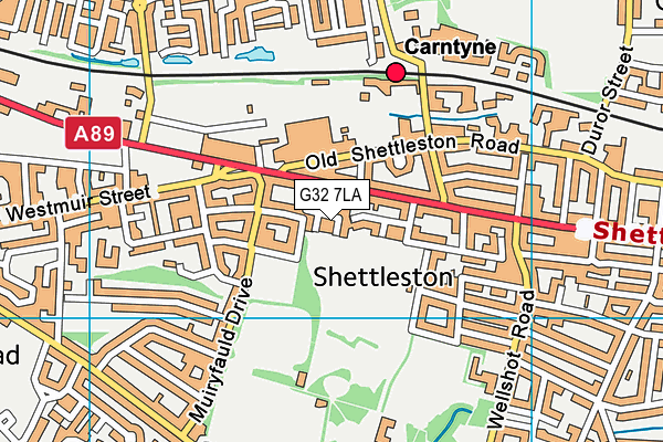 G32 7LA map - OS VectorMap District (Ordnance Survey) G32 7LA map - OS VectorMap District (Ordnance Survey)