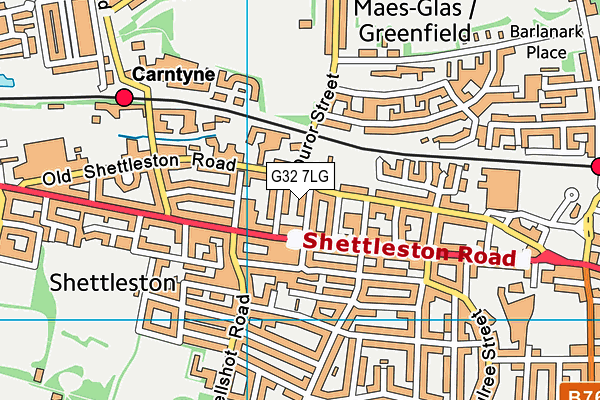 G32 7LG map - OS VectorMap District (Ordnance Survey) G32 7LG map - OS VectorMap District (Ordnance Survey)