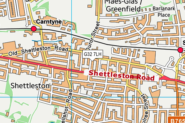 G32 7LH map - OS VectorMap District (Ordnance Survey) G32 7LH map - OS VectorMap District (Ordnance Survey)
