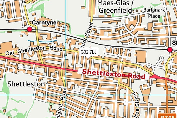 G32 7LJ map - OS VectorMap District (Ordnance Survey) G32 7LJ map - OS VectorMap District (Ordnance Survey)