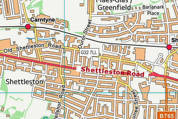 G32 7LL map - OS VectorMap District (Ordnance Survey) G32 7LL map - OS VectorMap District (Ordnance Survey)