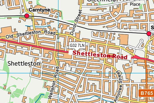 G32 7LN map - OS VectorMap District (Ordnance Survey) G32 7LN map - OS VectorMap District (Ordnance Survey)