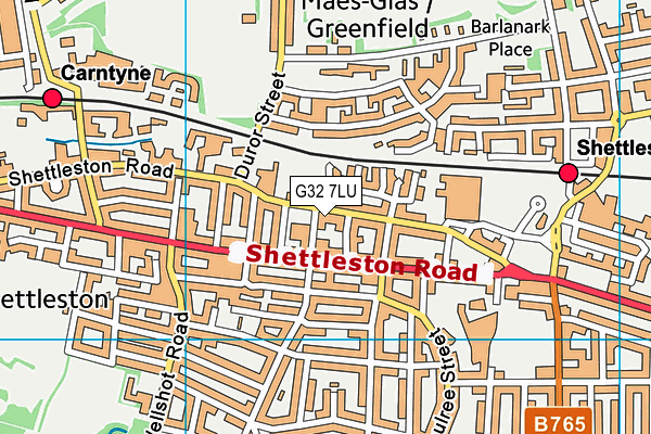 G32 7LU map - OS VectorMap District (Ordnance Survey) G32 7LU map - OS VectorMap District (Ordnance Survey)