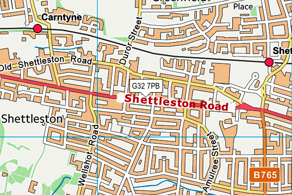 G32 7PB map - OS VectorMap District (Ordnance Survey) G32 7PB map - OS VectorMap District (Ordnance Survey)
