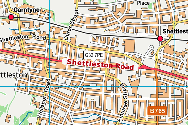 G32 7PE map - OS VectorMap District (Ordnance Survey) G32 7PE map - OS VectorMap District (Ordnance Survey)