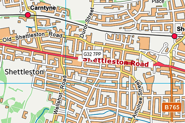 G32 7PP map - OS VectorMap District (Ordnance Survey) G32 7PP map - OS VectorMap District (Ordnance Survey)