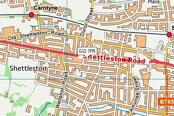 G32 7PR map - OS VectorMap District (Ordnance Survey) G32 7PR map - OS VectorMap District (Ordnance Survey)