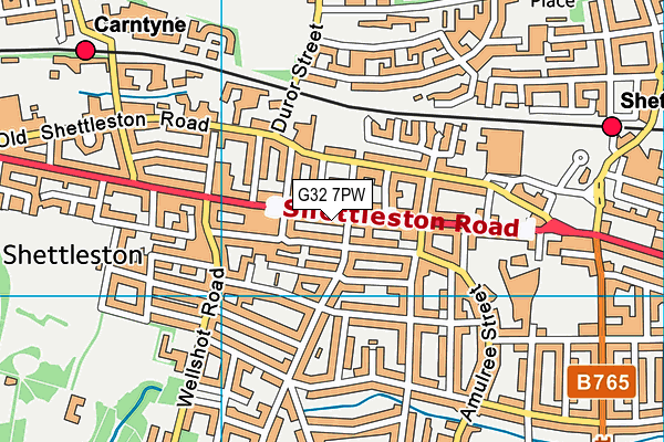 G32 7PW map - OS VectorMap District (Ordnance Survey) G32 7PW map - OS VectorMap District (Ordnance Survey)