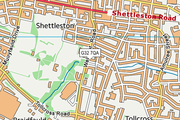 G32 7QA map - OS VectorMap District (Ordnance Survey) G32 7QA map - OS VectorMap District (Ordnance Survey)