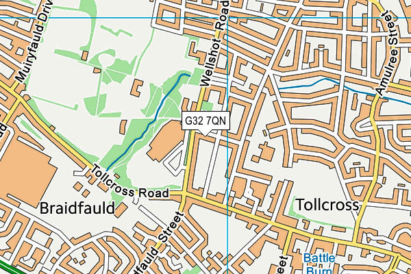 G32 7QN map - OS VectorMap District (Ordnance Survey) G32 7QN map - OS VectorMap District (Ordnance Survey)