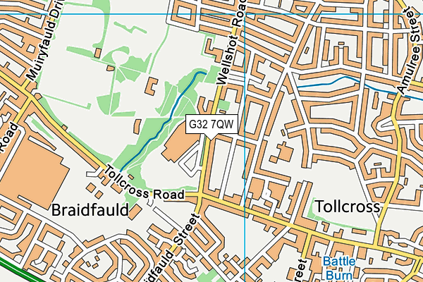 G32 7QW map - OS VectorMap District (Ordnance Survey) G32 7QW map - OS VectorMap District (Ordnance Survey)