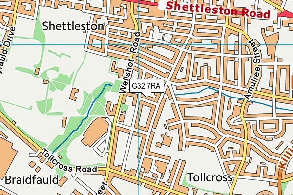 G32 7RA map - OS VectorMap District (Ordnance Survey) G32 7RA map - OS VectorMap District (Ordnance Survey)