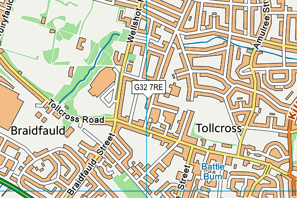G32 7RE map - OS VectorMap District (Ordnance Survey) G32 7RE map - OS VectorMap District (Ordnance Survey)