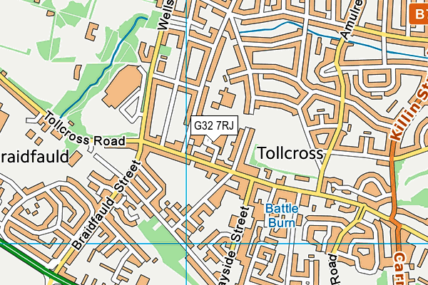 G32 7RJ map - OS VectorMap District (Ordnance Survey) G32 7RJ map - OS VectorMap District (Ordnance Survey)