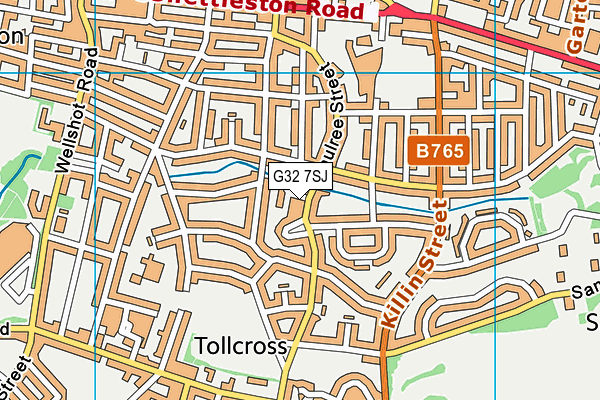 G32 7SJ map - OS VectorMap District (Ordnance Survey) G32 7SJ map - OS VectorMap District (Ordnance Survey)