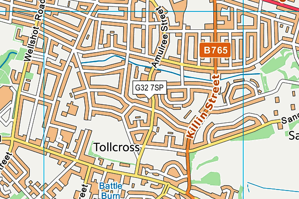 G32 7SP map - OS VectorMap District (Ordnance Survey) G32 7SP map - OS VectorMap District (Ordnance Survey)