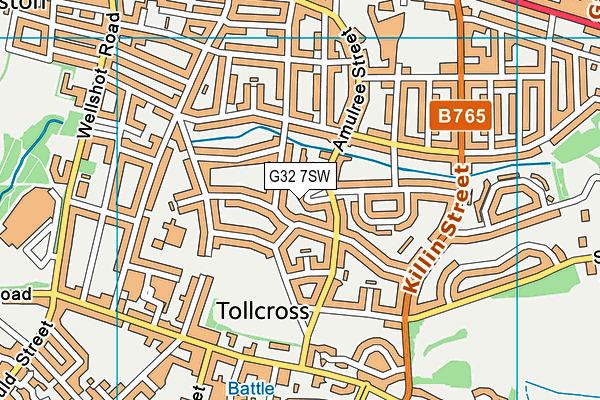 G32 7SW map - OS VectorMap District (Ordnance Survey) G32 7SW map - OS VectorMap District (Ordnance Survey)
