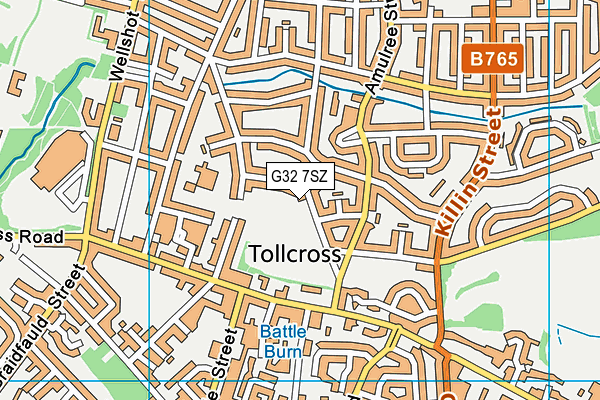 G32 7SZ map - OS VectorMap District (Ordnance Survey) G32 7SZ map - OS VectorMap District (Ordnance Survey)