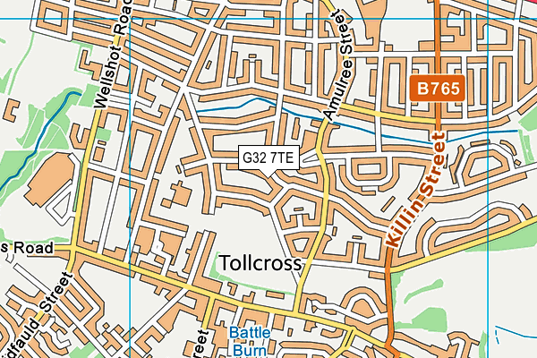 G32 7TE map - OS VectorMap District (Ordnance Survey) G32 7TE map - OS VectorMap District (Ordnance Survey)