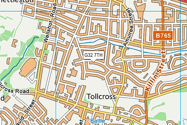 G32 7TH map - OS VectorMap District (Ordnance Survey) G32 7TH map - OS VectorMap District (Ordnance Survey)