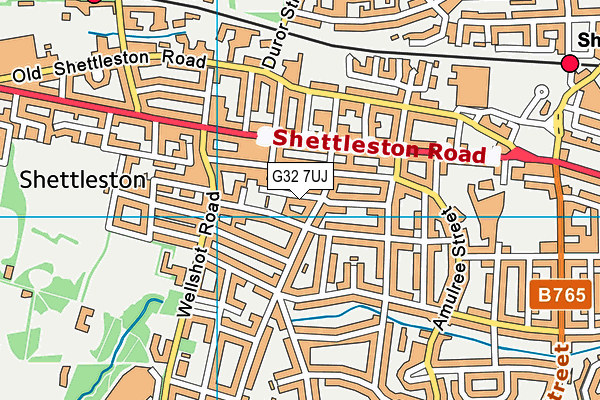 G32 7UJ map - OS VectorMap District (Ordnance Survey)