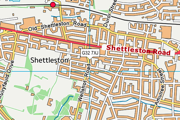 G32 7XJ map - OS VectorMap District (Ordnance Survey) G32 7XJ map - OS VectorMap District (Ordnance Survey)