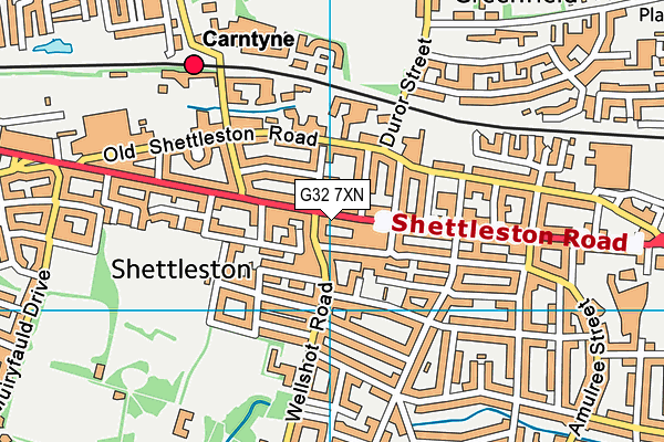G32 7XN map - OS VectorMap District (Ordnance Survey) G32 7XN map - OS VectorMap District (Ordnance Survey)