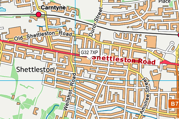 G32 7XP map - OS VectorMap District (Ordnance Survey) G32 7XP map - OS VectorMap District (Ordnance Survey)