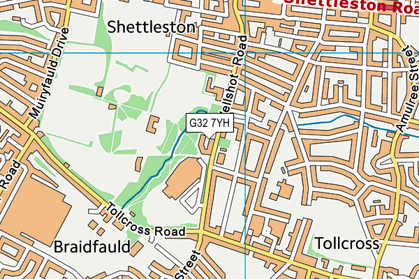 G32 7YH map - OS VectorMap District (Ordnance Survey) G32 7YH map - OS VectorMap District (Ordnance Survey)