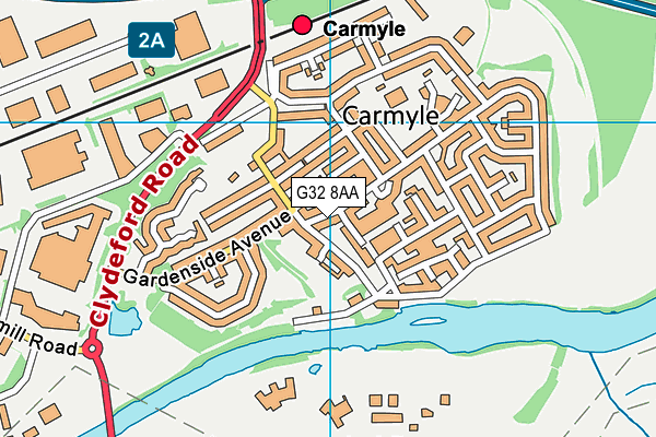 G32 8AA map - OS VectorMap District (Ordnance Survey) G32 8AA map - OS VectorMap District (Ordnance Survey)