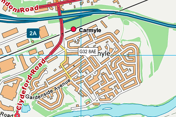 G32 8AE map - OS VectorMap District (Ordnance Survey) G32 8AE map - OS VectorMap District (Ordnance Survey)