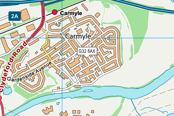 G32 8AX map - OS VectorMap District (Ordnance Survey) G32 8AX map - OS VectorMap District (Ordnance Survey)
