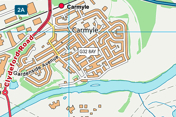 G32 8AY map - OS VectorMap District (Ordnance Survey) G32 8AY map - OS VectorMap District (Ordnance Survey)