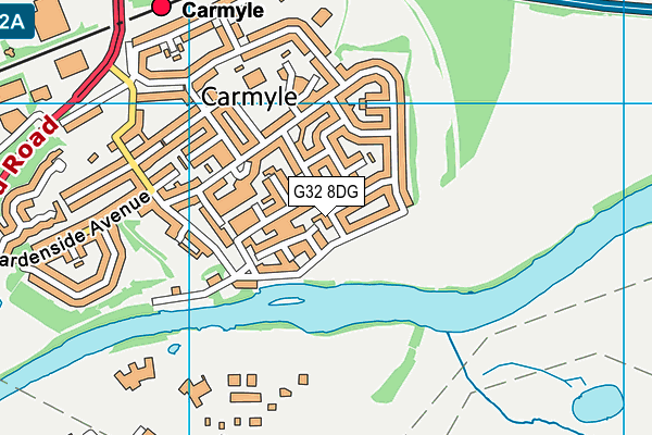 G32 8DG map - OS VectorMap District (Ordnance Survey)