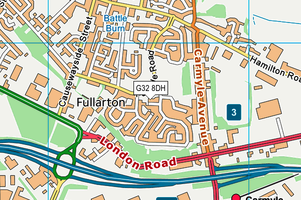 G32 8DH map - OS VectorMap District (Ordnance Survey)