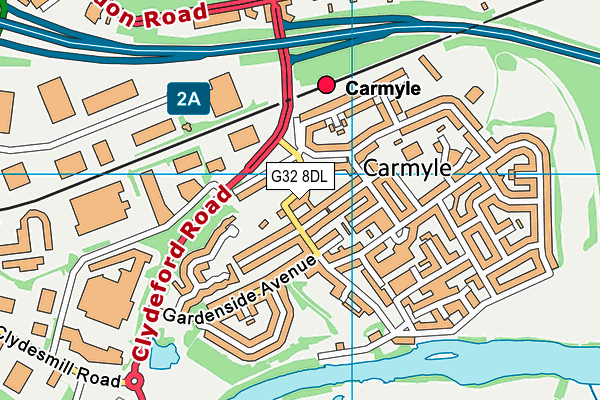 G32 8DL map - OS VectorMap District (Ordnance Survey) G32 8DL map - OS VectorMap District (Ordnance Survey)