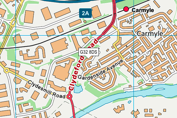 G32 8DS map - OS VectorMap District (Ordnance Survey)