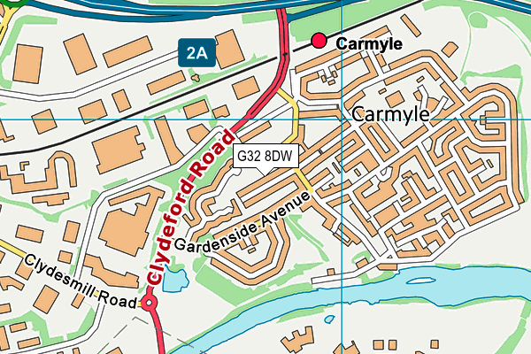 G32 8DW map - OS VectorMap District (Ordnance Survey) G32 8DW map - OS VectorMap District (Ordnance Survey)