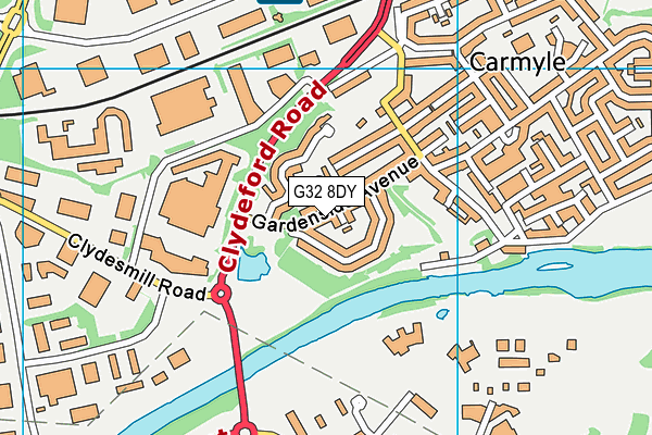 G32 8DY map - OS VectorMap District (Ordnance Survey) G32 8DY map - OS VectorMap District (Ordnance Survey)