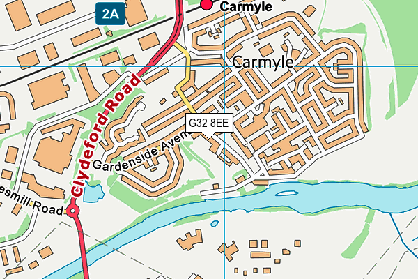 G32 8EE map - OS VectorMap District (Ordnance Survey) G32 8EE map - OS VectorMap District (Ordnance Survey)