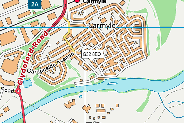 G32 8EQ map - OS VectorMap District (Ordnance Survey)