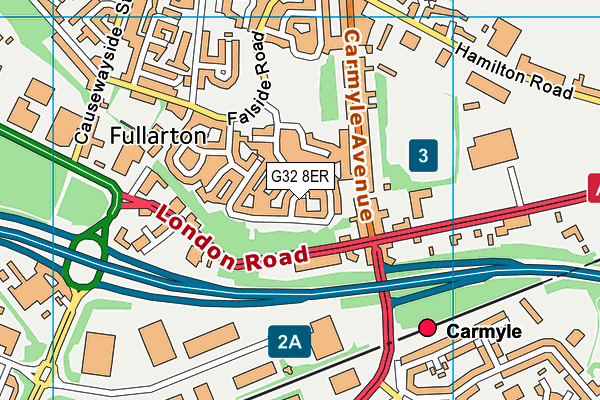 G32 8ER map - OS VectorMap District (Ordnance Survey)