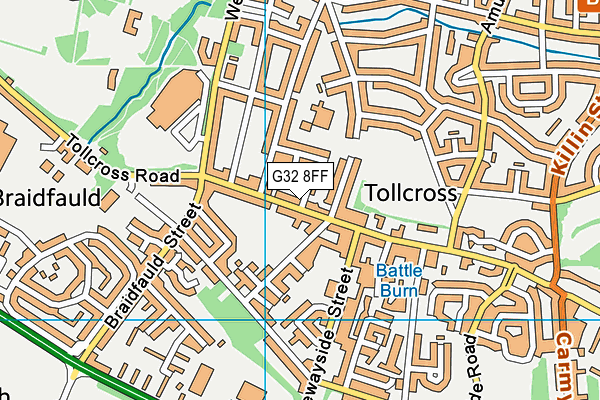 G32 8FF map - OS VectorMap District (Ordnance Survey) G32 8FF map - OS VectorMap District (Ordnance Survey)