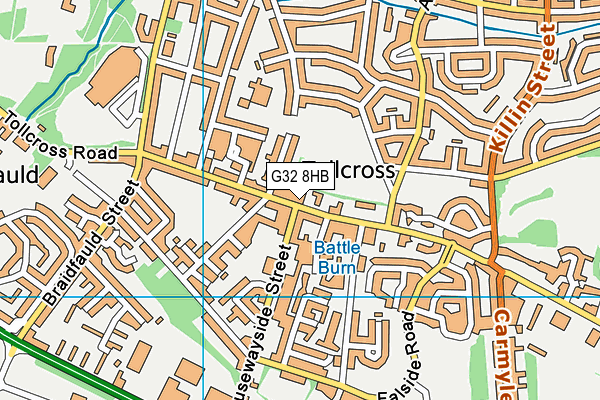 G32 8HB map - OS VectorMap District (Ordnance Survey) G32 8HB map - OS VectorMap District (Ordnance Survey)