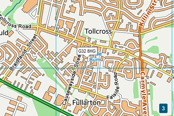 G32 8HG map - OS VectorMap District (Ordnance Survey)