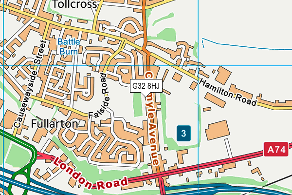 G32 8HJ map - OS VectorMap District (Ordnance Survey) G32 8HJ map - OS VectorMap District (Ordnance Survey)